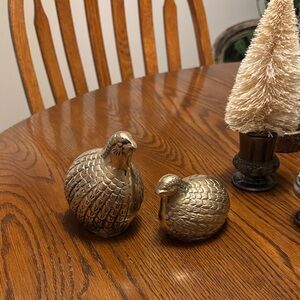 Vintage Brass Quail